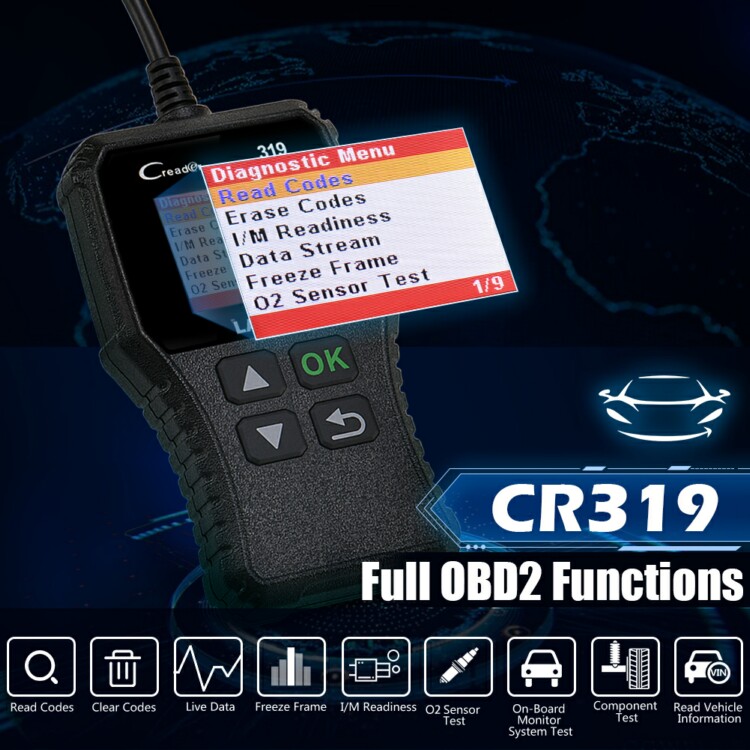 CnLaunch Creader CR319 اختبار الشاشة على اللوحة