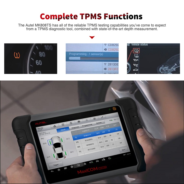 Autel MK808 أداة وظيفة TPMS كاملة