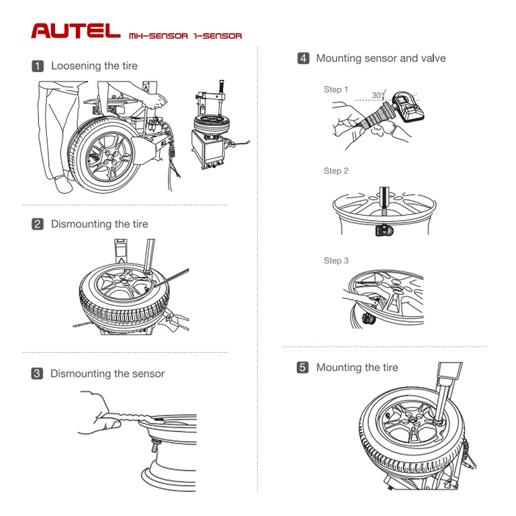 تثبيت مستشعر Autel MX 315 433MHZ TPMS